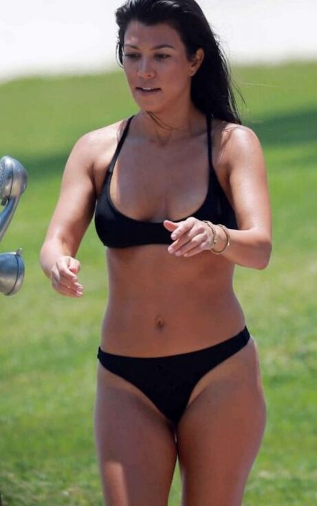 Kourtney Kardashian - Black Bikini And Flexible 12 of 24 pics