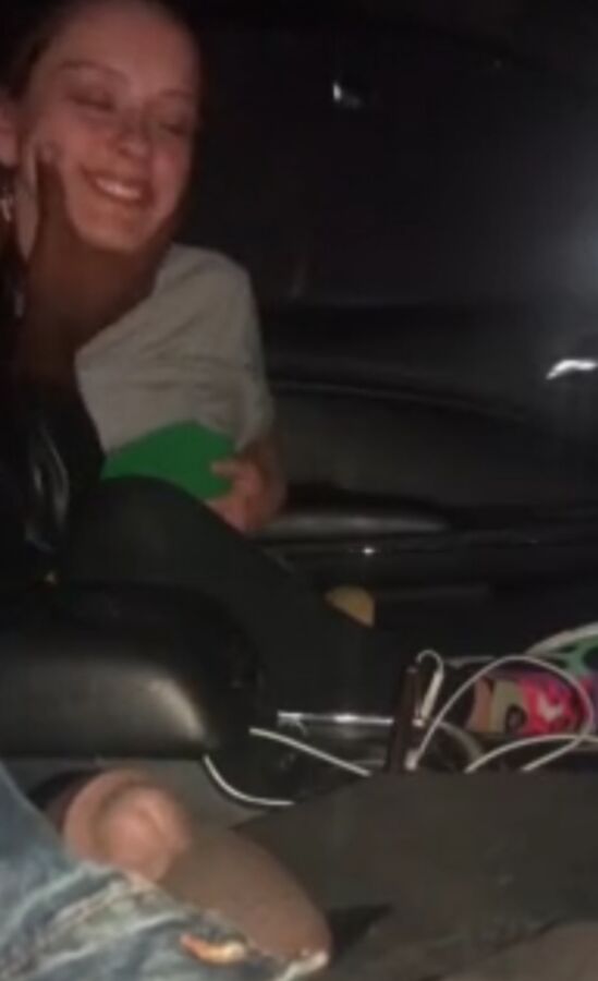 white girl sucks bbc car