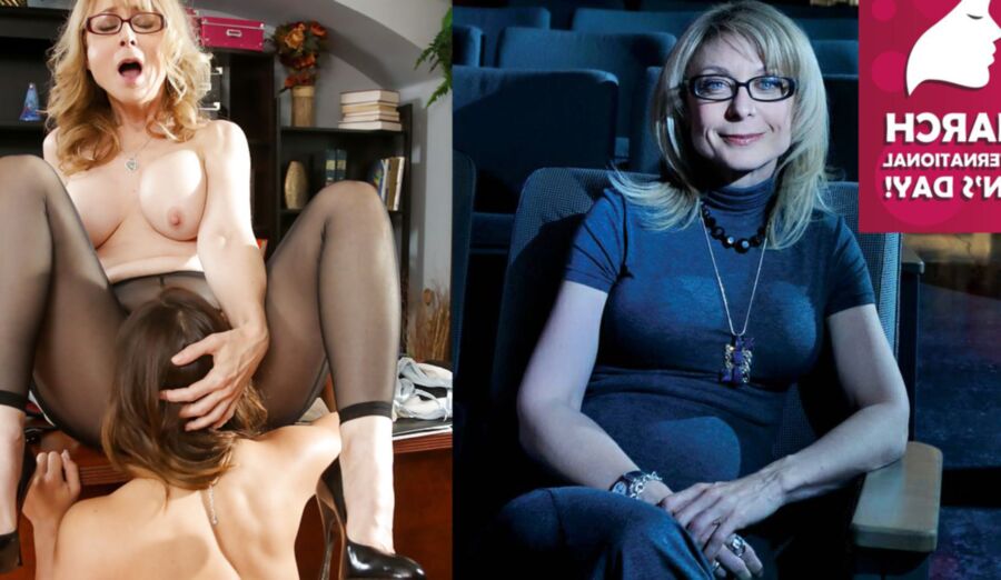 Nina Hartley fingering glasses