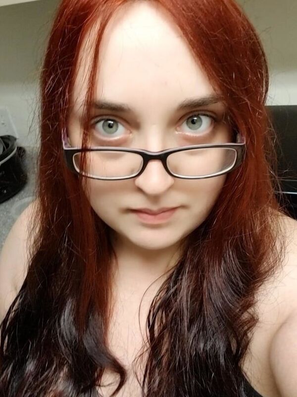 Glasses Nerdy Redhead Does A Striptease