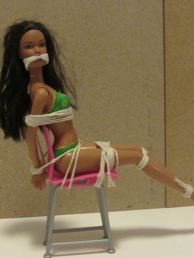 Green Bikini Barbie Bondage.