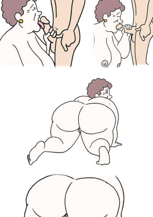 Freundin Granny Cartoon Oral