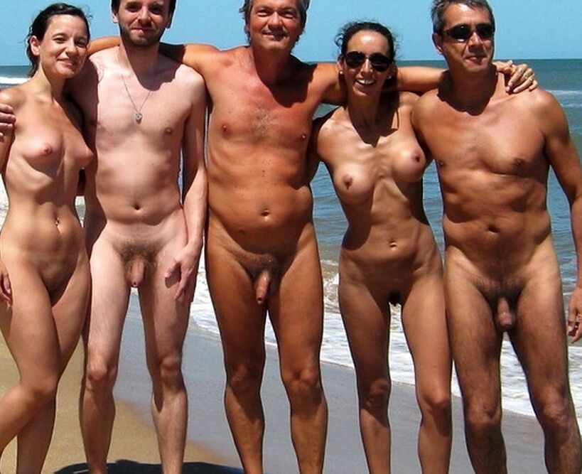 Nudists, Fun outdoors.