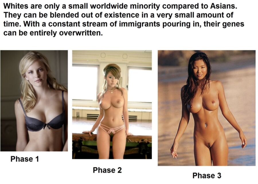 Asians breeding the white race out of existence. 