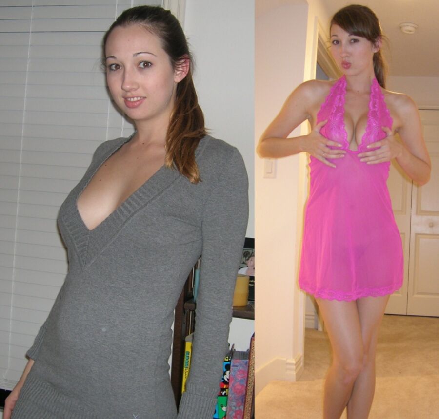 Dressed and undressed, clothed and unclothed, before and after, on and off....